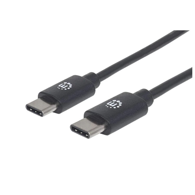 Cable Manhattan USB C M-M Alta Velocidad 50cm Negro  354868 - Código: 354868 | Compra en Guadalajara