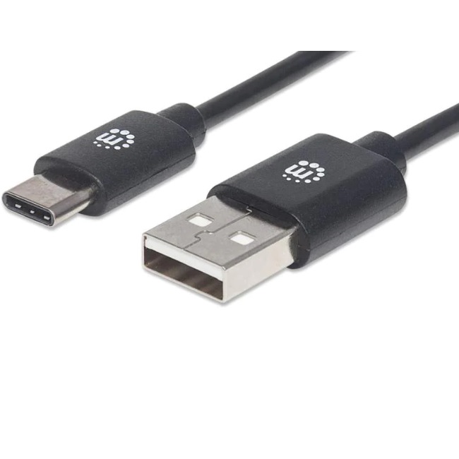 Adaptador Manhattan USB-C AM-CM 2M V2 Negro  354929 - Código: 354929 | Compra en Guadalajara