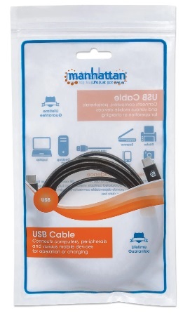 Cable Manhattan USB C 3.2 Gen 2 M-M 1m Negro  355223 - Código: 355223 | Compra en Guadalajara