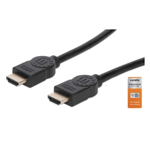 Cable Manhattan HDMI 3m 4K 60Hz 3D Blindado con Ethernet Negro  355353 - Código: 355353 | Compra en Guadalajara