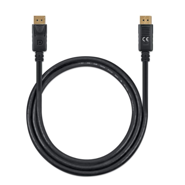 Cable DisplayPort 8K MANHATTAN 355568 355568 Cable DisplayPort 8K V1.4 Macho A Macho 1 M Soporta 4K A 144Hz HDR Contactos Chapados En Oro Forro De PVC Y Conector Con Seguros. - Código: 355568 | Compra en Guadalajara
