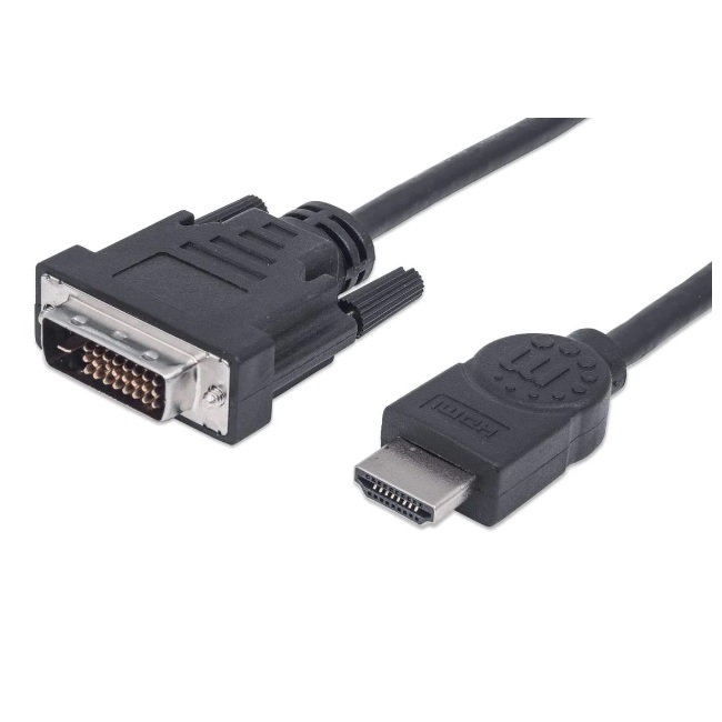 Cable HDMI A DVI MANHATTAN 372503 372503 Cable HDMI Macho A DVI-D 241 Macho Enlace Dual Negro 1.8m. - Código: 372503 | Compra en Guadalajara