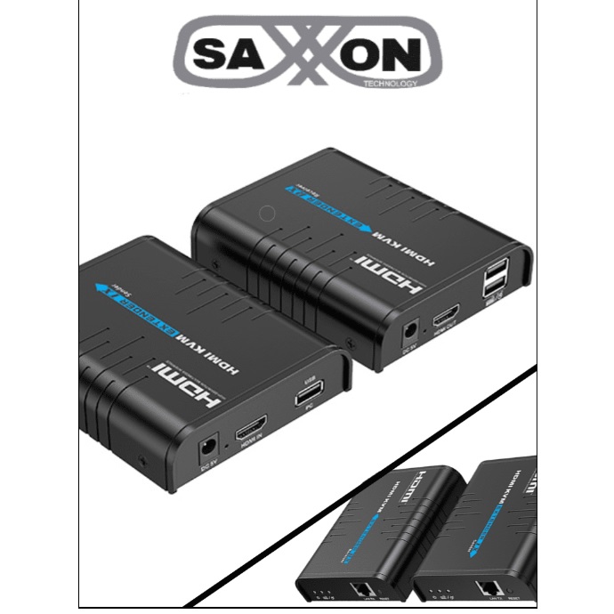 KIT EXTENSOR SAXXON HDMI KVM 120M VIA CAT5E/CAT6 SOBRE IP/ PUNTO A PUNTO/ RESOLUCION 1080P/ 30 HZ / 2 PUERTOS USB 2.0 /LKV373KVM  LKV373KVM - Saxxon
