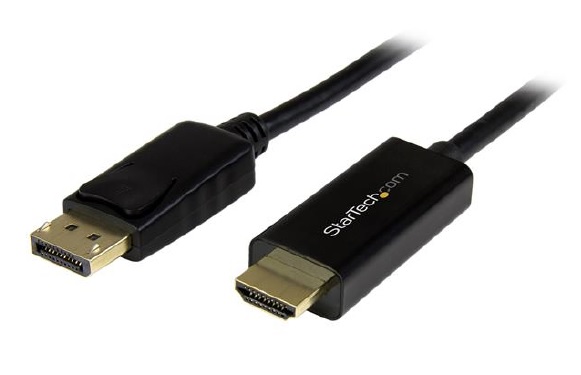 Cable Adaptador De 2M Displayport A Hdmi  Color Negro  Ultra Hd 4K  Startechcom Mod Dp2Hdmm2Mb DP2HDMM2MB - DP2HDMM2MB