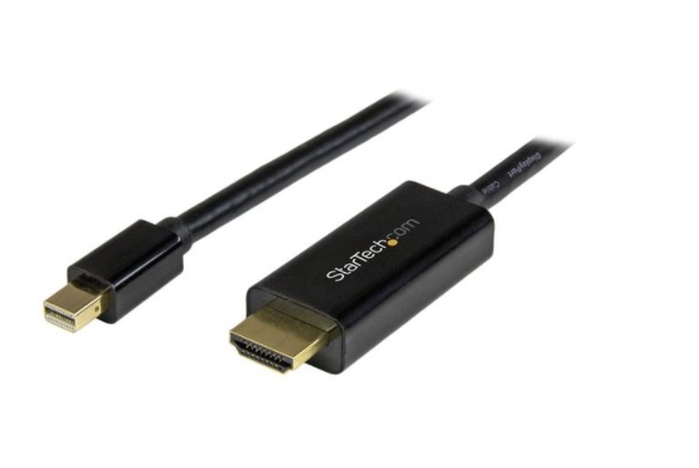 CABLE STARTECH DE 2M NEGRO MINI DISPLAYPORT A HDMI DE 2M-UlTRA HD 4K-1 X MINI DISPLAYPORT MACHO AUDIO  VIDEO DIGITAL-1 X HDMI UPC 065030861144 - MDP2HDMM2MB