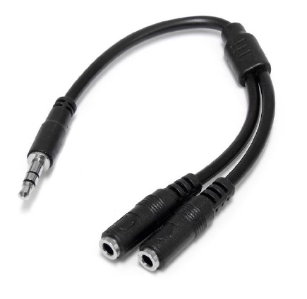 CABLE STARTECH ADAPTADOR DIVISOR DE CABLE ESTEREO PARA AUDIFONOS CAB. SPLITTER DELGADO EN Y DE 3.5MM MACHO  MUY1MFFS - Código: MUY1MFFS | Compra en Guadalajara
