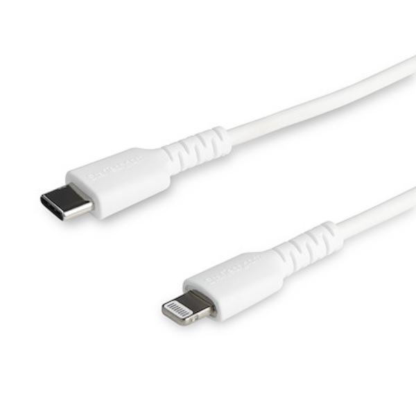 Cable StarTech RUSBCLTMM2MW USB-C a Lightning Blanco de 2M Resistente Certificado Apple MFi  RUSBCLTMM2MW - Código: RUSBCLTMM2MW | Compra en Guadalajara