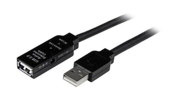 CABLE STARTECH EXTENSION DE 15M USB 2.0 ACTIVO AMPLIFICADO - MACHO A HEMBRA USB A - NEGRO  USB2AAEXT15M - Código: USB2AAEXT15M | Compra en Guadalajara
