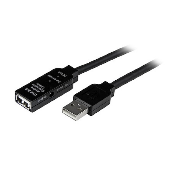 CABLE STARTECH EXTENSION DE 5MTS NEGRO ALARGADOR ACTIVO MACHO A HEMBRA  USB2AAEXT5M - Código: USB2AAEXT5M | Compra en Guadalajara