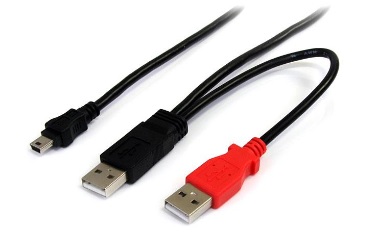 Cable StarTech de 1.8M USB en Y Para Discos Duros Externos - 2x USB-A Macho a 1x USB Mini-B Macho  USB2HABMY6 - Código: USB2HABMY6 | Compra en Guadalajara