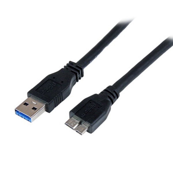 CABLE CERTIFICADO 1M USB 3.0 SUPER SPEED SS MICRO USB B MACHO A USB A MACHO ADAPTADOR NEGRO  USB3CAUB1M - Código: USB3CAUB1M | Compra en Guadalajara