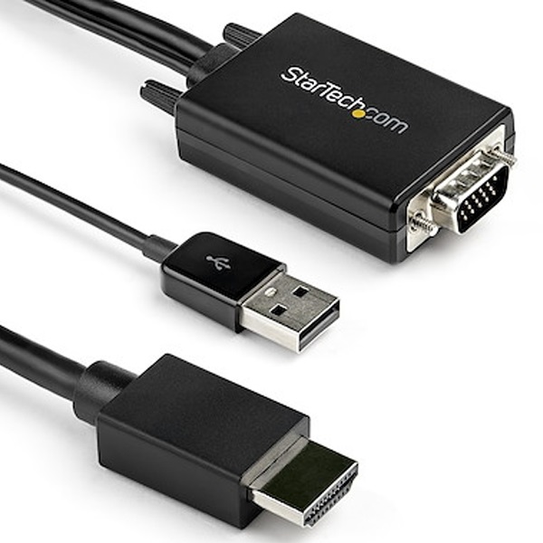Cable StarTech Adaptador de 3M VGA a HDMI Alimentado vía USB - 1080p  VGA2HDMM3M - Código: VGA2HDMM3M | Compra en Guadalajara