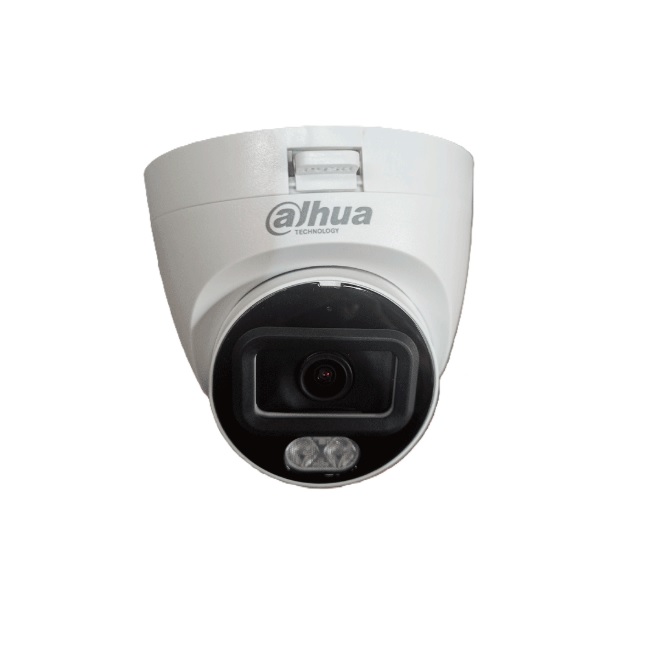 Camara Dahua DH-HAC-HDW1209TLQN-LED-0280B-S3 domo full color 2 mp 1080p lente 2.8 mm IR 30 m plastico exterior 106 gds apert starlight IP67 - Ritar