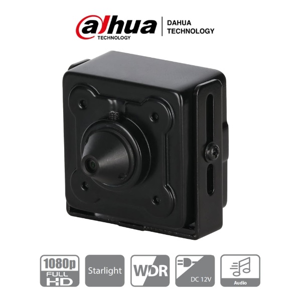CAMARA ANALOGA/ DAHUA/ HAC-HUM3201B-P/ HDCVI PINHOLE 1080P/2 MP/ LENTE DE 2.8 MM/ 103 GRADOS DE APERTURA/ 1 ENTRADA DE AUDIO/ WDR/ BLC/ HLC/ STARLIGHT - Código: DH-HAC-HUM3201BN-0280P-S2 | Compra en Guadalajara