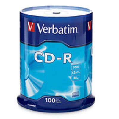 TORRE 100 CD-R VERBATIM 52X 80MIN 700MB UPC 0023942945543 - VB94554
