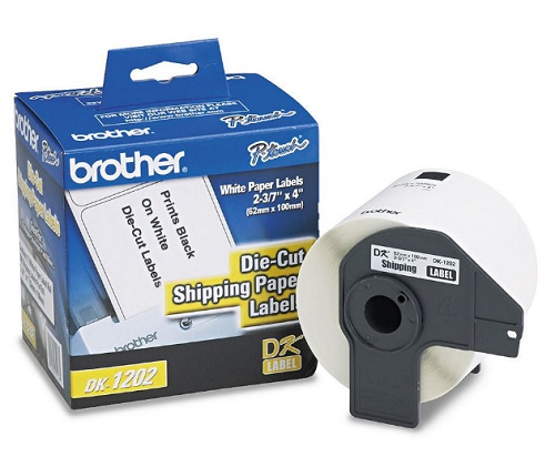 Etiquetas De Papel BROTHER DK1202 Etiqueta Blanca De Papel Brother DK1202 300 Etiquetas De 62 Mm De Ancho X 100 Mm De Largo. Impresión En Negro. QL800 / QL810W / QL1110NWB. - Código: DK1202 | Compra en Guadalajara