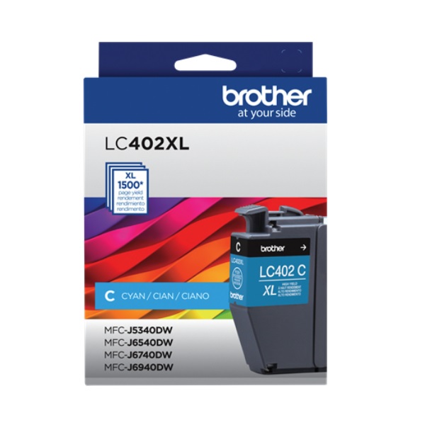 LC402XLC TINTA BROTHER LC402XLC CIAN MFC-J5340DW / MFC-J6540DW / MFC-J6940DW 1500 PAG  LC402XLC
