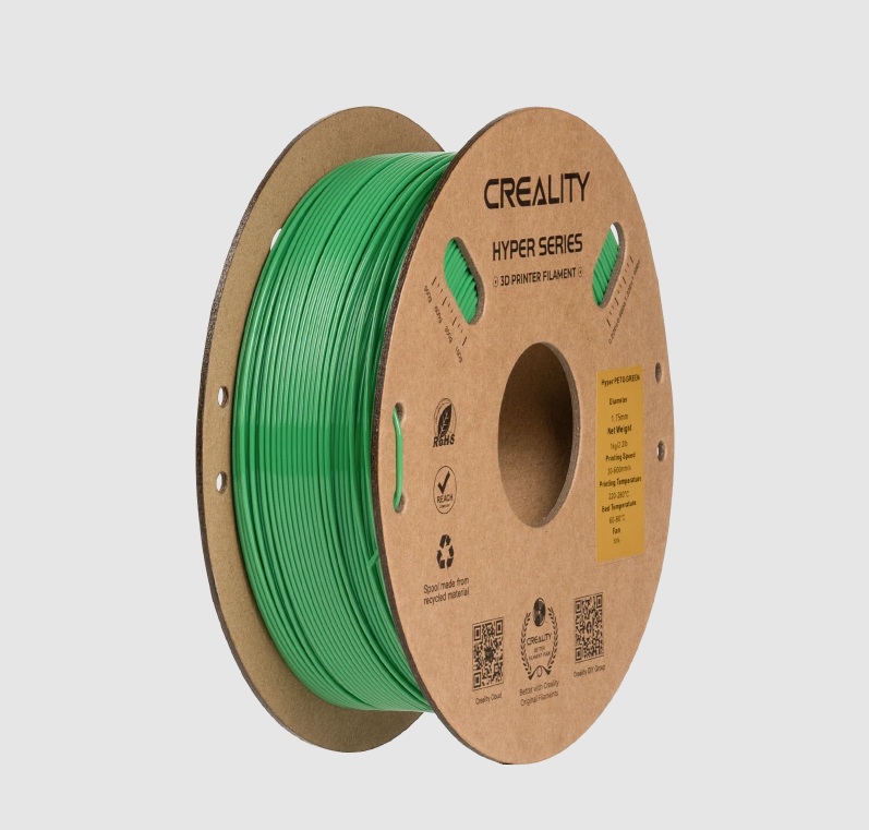 Bobina de filamento 3D Creality CN-4921 Hyper PLA-CF 1.75mm 1kg verde obscuro - Código: 3301060016 | Compra en Guadalajara