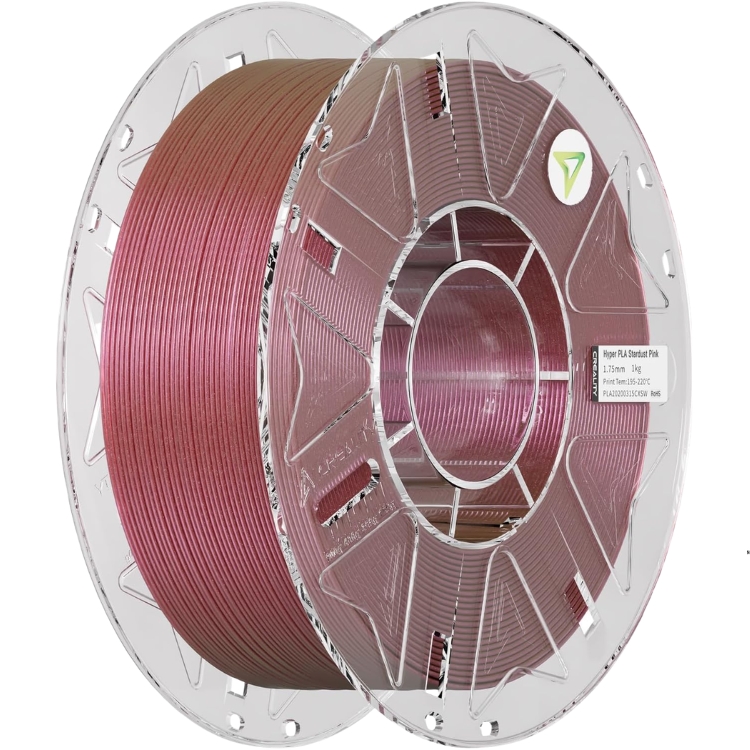 FILAMENTO DE IMPRESION 3D CREALITY HYPER PLA RFID STARDUST PINK 1.75MM 1KG CLEAR PLATEECOFRIENDLY BOX - Código: 3301010570 | Compra en Guadalajara