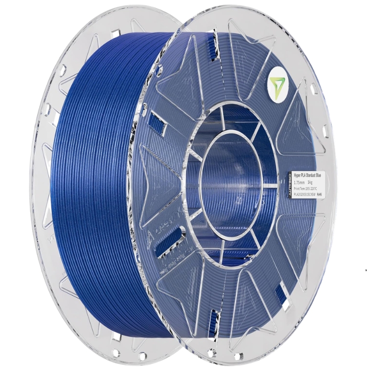 FILAMENTO DE IMPRESION 3D CREALITY HYPER PLA RFID STARDUST BLUE 1.75MM 1KG CLEAR PLATEECOFRIENDLY BOX - Código: 3301010574 | Compra en Guadalajara