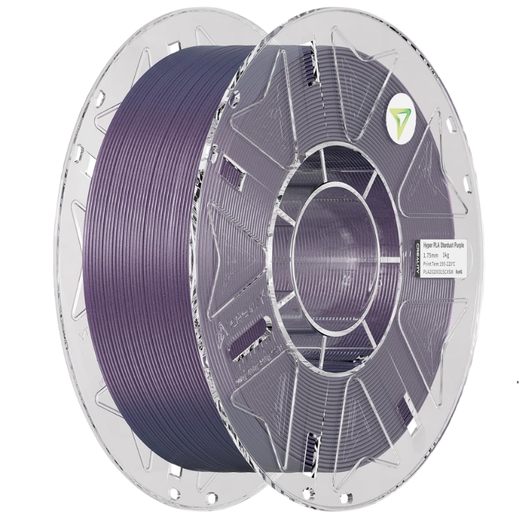 FILAMENTO DE IMPRESION 3D CREALITY HYPER PLA RFID STARDUST PURPLE 1.75MM 1KG CLEAR PLATEECOFRIENDLY BOX - Código: 3301010575 | Compra en Guadalajara