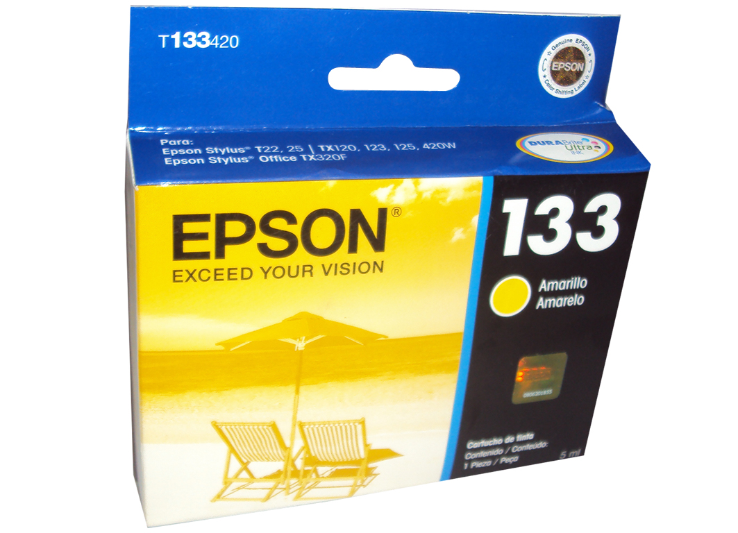 CARTUCHO TINTA EPSON T133 AMARILLO T133420-AL - Código: T133420-AL | Compra en Guadalajara