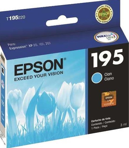 TINTA EPSON T195 XP-101 201 211 CYAN T195220-AL - Código: T195220-AL | Compra en Guadalajara