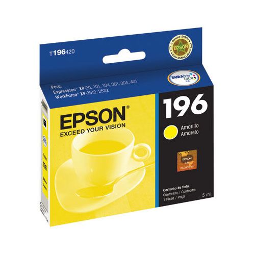 CARTUCHO TINTA EPSON T196 AMARILLO T196420-AL - Código: T196420-AL | Compra en Guadalajara