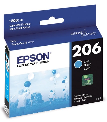 Cartucho Tinta Epson T206 Cyan T206220-AL - T206220-AL