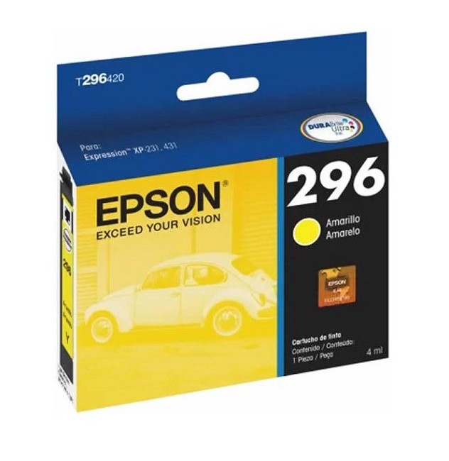CARTUCHO TINTA EPSON T296 AMARILLO T296420-AL - Código: T296420-AL | Compra en Guadalajara