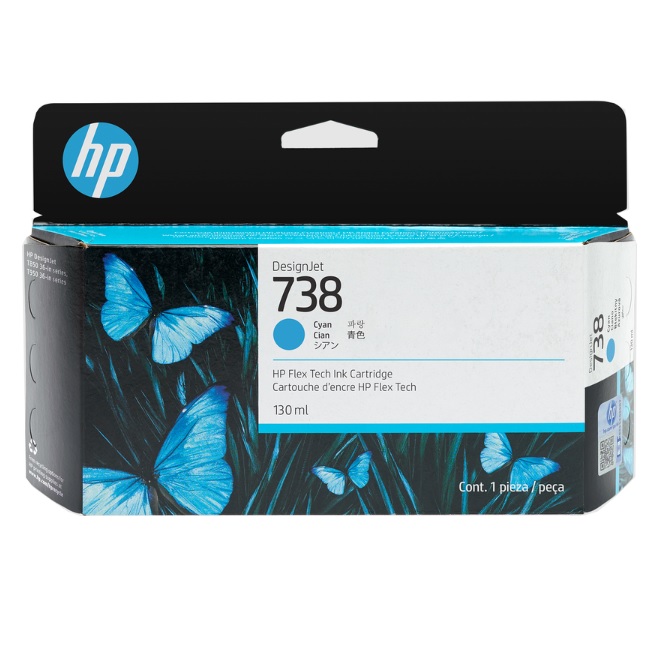TINTA ORIGINAL HP 738 CYAN 130ML AMPLIO FORMATO 498N5A - Código: 498N5A | Compra en Guadalajara