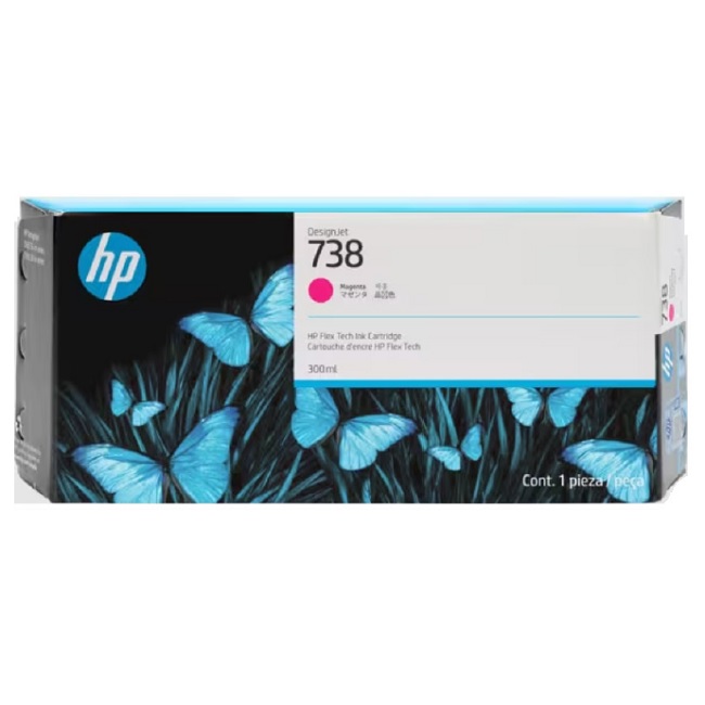Tinta HP DesignJet 738 300ml Color Magenta 676M7A - Código: 676M7A | Compra en Guadalajara
