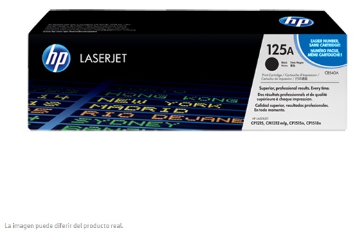 TONER HP 125A CB540A NEGRO LASERJET CP1215N/CP1515N/CP1518 2 200 PAG  CB540A - Código: CB540A | Compra en Guadalajara
