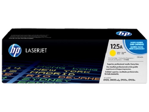 TONER HP 125A CB542A AMARILLO LASERJET CP1215N/CP1515N 1 400 PAG  CB542A - Código: CB542A | Compra en Guadalajara