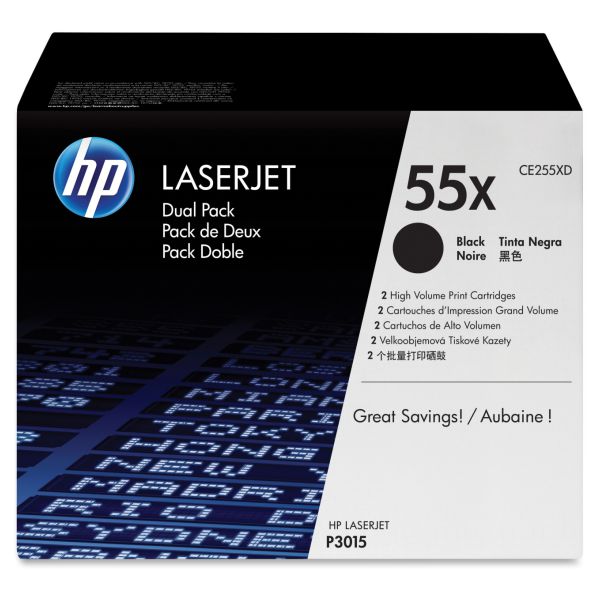 TONER HPD90 P3015 NEGRO DUAL PACK CE255XD - Código: CE255XD | Compra en Guadalajara