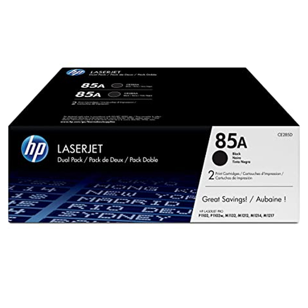 PACK DE 2 TONER HP 85A LASERJET NEGRO CE285AD - Código: CE285AD | Compra en Guadalajara