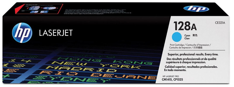 TONER HP 128A CE321A CYAN LASERJET CP1525NW/CM1415FNW 1 300 PAG  CE321A - Código: CE321A | Compra en Guadalajara