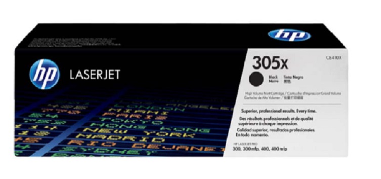 TONER HP 305X CE410X NEGRO LASERJET PRO M451/M475 ALTO RENDIMIENTO (4 000 PAG) UPC 884962772355 - CE410X