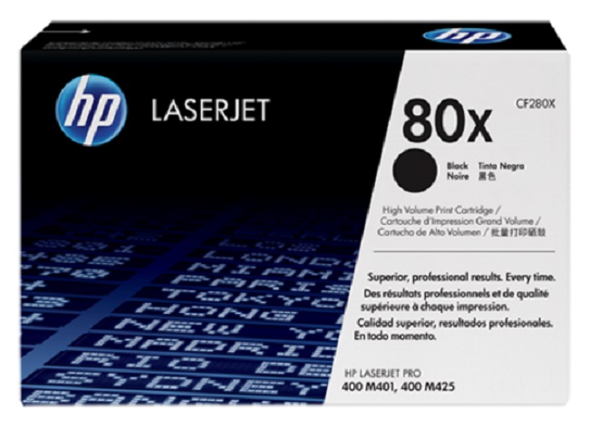 TONER ORIGINAL HP LASERJET 80X NEGRO CF280X - Código: CF280X | Compra en Guadalajara