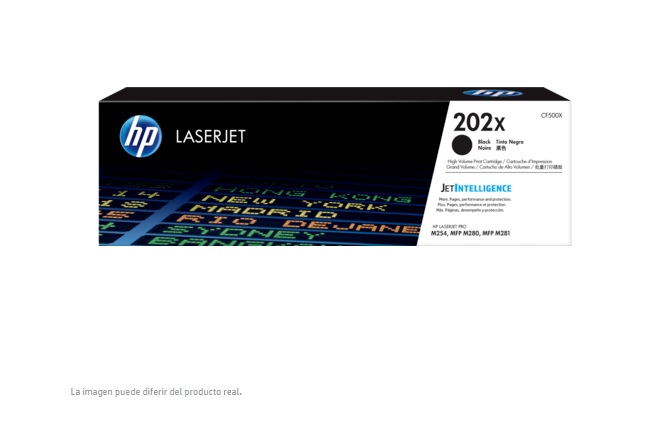 TONER ORIGINAL HP LASERJET 202X NEGRO CF500X - Código: CF500X | Compra en Guadalajara