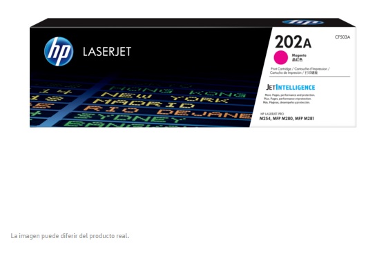 TONER ORIGINAL HP LASERJET 202A MAGENTA CF503A - Código: CF503A | Compra en Guadalajara