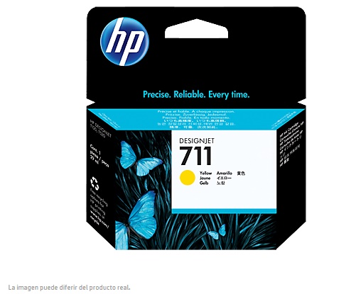 Tinta Hp 711  Tinta Hp 711 Cz132A Amarillo 29Ml  711  CZ132A - CZ132A