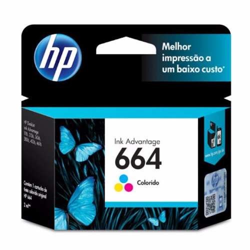 Cartucho Tinta Original Hp 664 Tricolor F6V28AL - F6V28AL