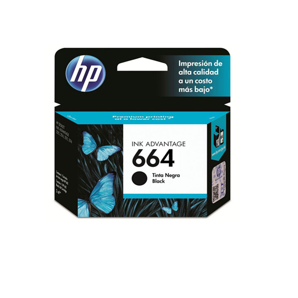 F6V29AL Cartucho Tinta Original Hp 664 Negro F6V29AL