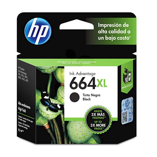 F6V31AL Cartucho Tinta Original Hp 664Xl Negro F6V31AL