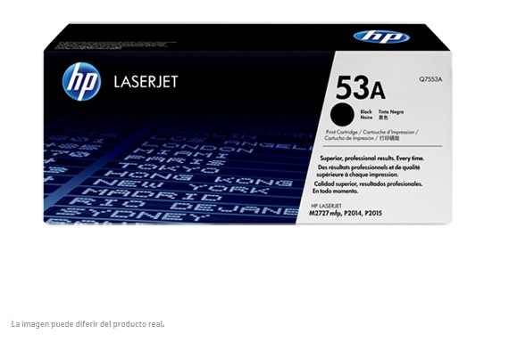 TONER ORIGINAL HP LASERJET 53A NEGRO Q7553A - Código: Q7553A | Compra en Guadalajara