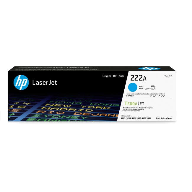 TONER ORIGINAL HP LASERJET 222A CIAN W2221A - Código: W2221A | Compra en Guadalajara
