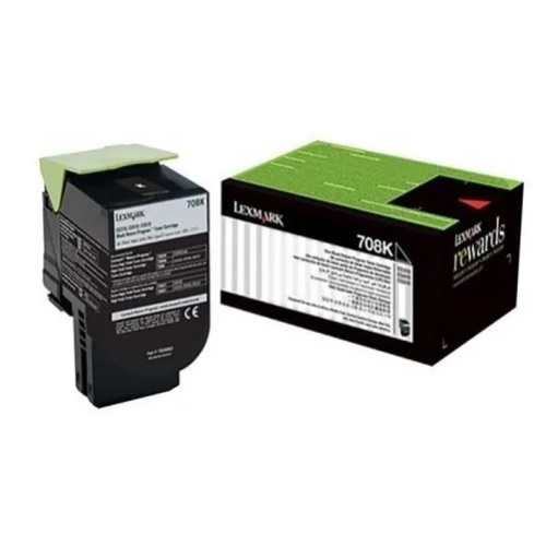 TONER LEXMARK 708K 70C80K0 NEGRO CS410dn/310dn/310n/410n/410dtn/510dte (1 000 PAG) UPC 734646436656 - 70C80K0