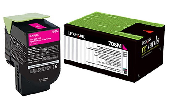 TONER LEXMARK 708M 70C80M0 MAGENTA CS410dn/310dn/310n/410n/410dtn/510dte 1 000 PAG  70C80M0 - Lexmark