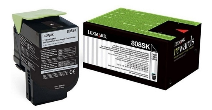 Cartucho tóner LEXMARK, 2500 páginas, Negro, Laser 80C8SK0 80C8SK0 EAN UPC 734646481373 - 80C8SK0